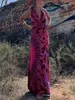 Casual jurken chqcdarlys dames s zomer boho spaghetti riem maxi jurk backless mouwloze lange cocktailstrand zon