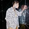 2024ss Leopard Shirt Men Woman Streetwear Black White Coffee Blue Pink Top Quality Shirts