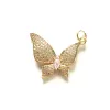 STRANDS 5PCS Cubic Zirconia Pave Butterfly Charme voor vrouwen Bracelet ketting Maakt uitstekende hangende handcraft sieraden Accessoire levering