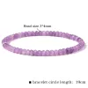 Bangle Fashion Small Beads Bracelet For Women Amethysts Faceted Stone Stone Bracelets Handmade Jewelry Cool Men Elastic Bracelets Gifts