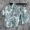 Suisses de survêtement masculines Streetwear Summer Beach Style lâche Shirt Hawaiian Casual Shorts Men's Men's Printed Two-Piece Set Set