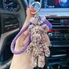 Luxury Jewelry, Water Diamond Bear, Car Keychain Toy, Creative Button Keychain Bag, Pendant, Doll Party Gift Toy, Female