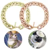 Abbigliamento per cani da 1 pc Collana di strozzatura della catena da pet Collari in oro in oro in oro di sicurezza in plastica per la sicurezza del colletto cucciolo Accessorio