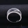 Bands Huitan Nieuwe Twist Ethnic Style Women Finger Rings met Blackwhite Stone Micro Toevred Surprise Gift for Women Trendy Jewelry Rings