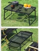 Camp Furniture Grid Folding Camping Rack Ourdoor Portable Vouwtafel opvouwbare opbergplank Picnic gemakkelijk te dragen lichtgewicht tafel Y240423