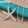 Pendants 16-30 pouces étoiles de mer O-Chain 925 Collier de pendentif étoile zircon en argent sterling