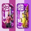 Téléphone portable Bumpers Hot Game Fortnites Téléphone Case pour iPhone 15 14 13 12 Mini 11 Pro Max XR XS 6 7 8 SE 2020 Plus Couverture transparente en silicone Soft Y240423