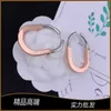 Designer Versatile tiffayss New Lock Head Earrings Fashion Dual Color Half Set Diamond U-shaped High Quality Brass Gold Plated Material for Women 1MXG