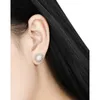 Boucles d'oreilles S'Seteel authentique 925 argent lave irrégulière perles naturaires Cadeaux d'oreille pour femmes mignonne