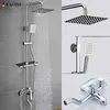 Bathroom Shower Sets Bathroom shower set SPA shower head bathtub shower rotary mixer with manual shower faucet chrome shower copper for rain shower T240422