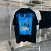 Europa Hiszpania Nowy przyjazd 24ss Spring Summer Heavy Made świąteczne niebieskie niebo białe chmury nadruku t -shirt mężczyzn designerka koszulka Tshirt 0423