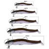 Accessoires Hunhouse Black Minnow Fishing Lure Corps 4pcs Soft Pike Lure Shiner Fishing Bait Soft Bass Trout Zander Muskies