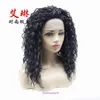 Wigs de mode de gros Cheveux pour femmes petites perruques bouclées Femmes courtes Couverture de tête à crochet à demi-main en fibre synthétique