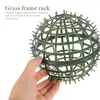 Decorative Flowers 4 Pcs Boxwood Artificial Grass Ball Frame Plant Topiary Cage Plastic Flower Arrangement Holder