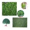 Flores decorativas de hierba verde artificial plástico realista planta de césped para la pared para la fiesta de la pared el jardín accesorios de decoración del hogar