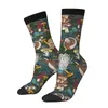 Herrensocken lustiger Wald Vintage Pilz Harajuku Neuheit Crew Socken Geschenkmuster gedruckt