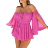 Vestidos informales Fashion Chiffon Wrap Wrap Tube Tube Top Slip Sexy Mini