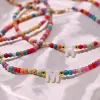 Colliers Natural Shell Initial Choker Fashion Colorful Beads 26 Lettres Collier pour femmes Bohemian Jewelry Boho Accessoires