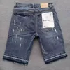 Designer jeans mens lila jeans män kvinnor byxor lila ksubi jeans high street lila retro färg fläck slim fötter mikro elastiska jeans hip-hop blixtlås jeans 112