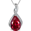 Pendant Necklaces 2024 Noble Female With Bright Red Zirconia Delicate Women High-quality Anniversary Gift Luxury Lady Jewelry