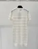 24 women can go for a double striped perspective knit dress, minimalist 421