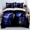 Conjuntos de roupas de cama Luvas de boxe 3D Boxer Fight Fight Comforter Setduvet Capa Cama Conjunto de colcha Caseco CASO REAÇÃO CONJUNTO DE CATULAÇÃO DO CONSULTO T240422