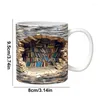 Mugs 3D Library Bookhelf Ceramic Mug Cup Creative Book Shelf Multi-Purpose Coffee Home Table Decoration Gift