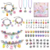 Strands Children's Jewelry Gift Box Set3D Crystal Resin Handmade DIY Cute Pendant Beaded Children's Bracelet Necklace