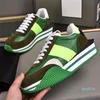 Designer Classic Mens Casual Shoes Mens Simple Trend Contrast Color Design Green Non-Slip Höjande Sole Men Sneakers