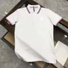 Polo's klassieke letters voor heren borduurwerk gestreept patroon mode tops heren polo shirts aangepaste casual korte mouwen m-3xl