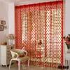 100x200cm Voile Curtain White Red Heart String Curtains Pure Color Bedroom Window Door Divider Sheer Drape Wedding 240416