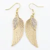 귀걸이 jiofree fashion Angel Rhinestone Wings 클립이 귀걸이에 피어싱 여성 귀 매력 귀걸이 성명서 귀걸이