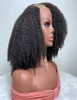 Band de cheveux sans gllue 4a afro Kinky Curly V partie nsity non traitée Human Hair U Part S for Women Part Full End Machine 22120546285888