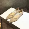 Designer Frühling und Sommer atmungsaktives Netz Wasser Diamant flache Schuhe speicherte Sandalen weiche Sohle transparent kristall hohle Einzelschuhe für Frauen