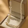 Colliers 2023 New Fashion Imitation irrégulière Collier de perles pour femmes simples polyvalentes bijoux de fête de fête