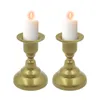 Candle Holders Pillar Zestaw 3 uchwytu światło witraże geometryczne okrągłe okrągłe kutego żelaza