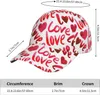 Ball Caps PCS Walentynkowe serca Baseball Cap Women Men Regulowane Cute Para Snapback Hats na Walentynki