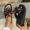 Тапочки архируют сандалии для женщин удобные женские цветы женские стринги дух земли