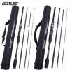 Accessoires GOTURE 4 pièces Lere Terne à pêche 1,98m 2.1m 2,4m 2,7m 3m 30T + 24t Fibre de carbone Spinning Cât à pêche Basse Basse Pike Travel Rod