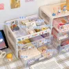 Bins Korean Ins Cosmetic Stationery Storage Box Desktop Drawer Type Makeup Storage Boxes Plastic Transparent Organizer Storage Rack