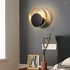 Lámpara de pared después de las modernas lámparas de anillo nórdico iluminación de apliques para la sala de estar dormitorio luces de espejo de baño decoración del hogar accesorios de luminaira