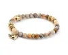 Strängar Hot Sale 6mm Natural Stone Buddha Elephant Tibetan Beads Elastic Armband Handgjorda bästa vänner Armbandsmycken