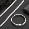 Pendant Necklaces 8mm Wide Baguette Moissanite Fashion Iced Out Cuban Chain Luxury Bracelet Moissanite Cuban Chain Rock sugar chain