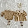ONCIETRO 2022 Autunno New Baby Girl Navy Collar body Cute cimpolgola per culo per neonati per bambini abiti da bambino in cotone.