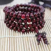 Strängar naturliga 108*8 mm pärlor sandelträ buddhistiska buddha trä armband meditation bön pärla mala armband kvinnor män smycken