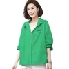 Frauenjacken 2024 Sonnenschutzkleidung Kurzer Frühling Sommer Herbst Mantel Mode atmungsaktive koreanische Version Kapuze Casual Jacke