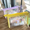 Cosmetic Bags Transparent Clear Makeup Pouch Waterpfoof Large Capacity Simple Pen Bag PVC School Study Stationery Office Supplies