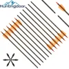 Fléchettes 15 pouces flèches en carbone pur 6pcs / 12pcs / 24pcs Huntingdoor Pure Carbon Cross Arrow