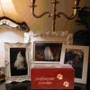 Urns en bois KeepSake Urn Box Pet Memorial Urn Dog Chat Ashes Box Box Pet Paw Crémation funéraire personnalisée Urnes Chiens de chat