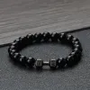 STRANDS GYM DUMMBELLS kralen Bracelet Natuursteen Barbell Energie gewichten armbanden voor vrouwen mannen koppelen pulsera polsbandje sieraden cadeau